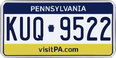 PA license plate KUQ9522