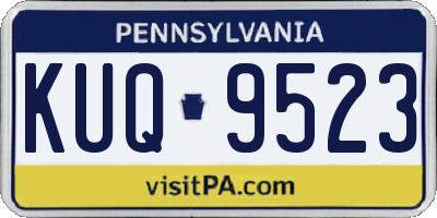 PA license plate KUQ9523
