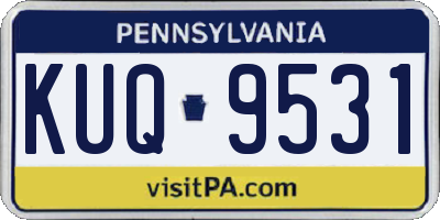 PA license plate KUQ9531