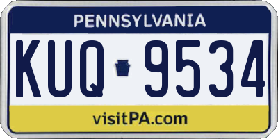 PA license plate KUQ9534