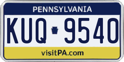 PA license plate KUQ9540
