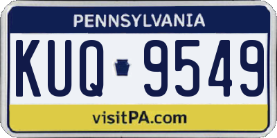 PA license plate KUQ9549
