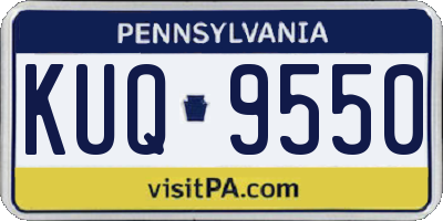 PA license plate KUQ9550