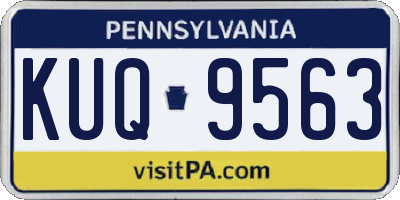 PA license plate KUQ9563