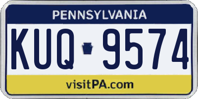 PA license plate KUQ9574