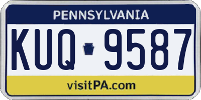 PA license plate KUQ9587