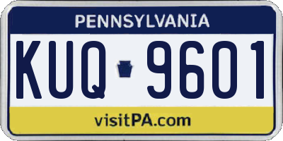 PA license plate KUQ9601