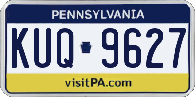 PA license plate KUQ9627