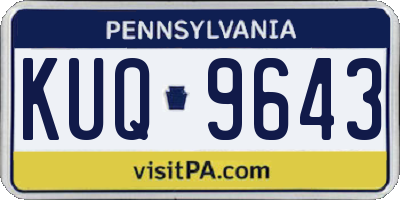 PA license plate KUQ9643