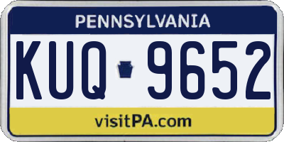 PA license plate KUQ9652