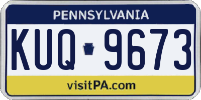 PA license plate KUQ9673