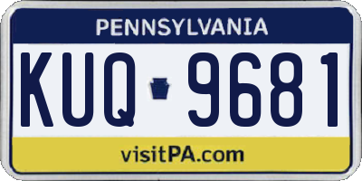 PA license plate KUQ9681