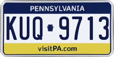 PA license plate KUQ9713