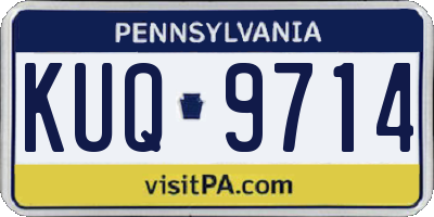 PA license plate KUQ9714
