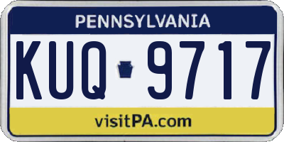 PA license plate KUQ9717
