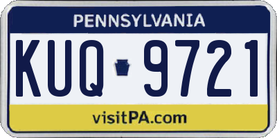 PA license plate KUQ9721