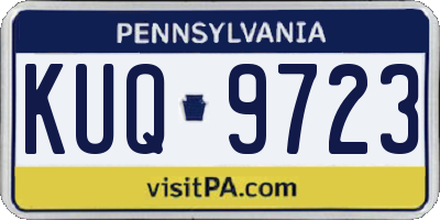 PA license plate KUQ9723