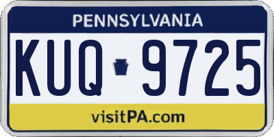 PA license plate KUQ9725