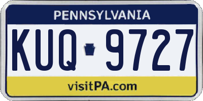 PA license plate KUQ9727