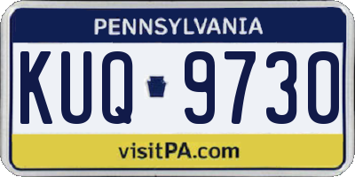 PA license plate KUQ9730