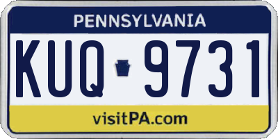 PA license plate KUQ9731