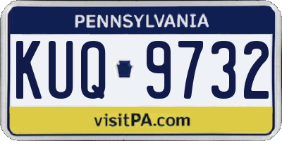 PA license plate KUQ9732