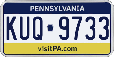 PA license plate KUQ9733