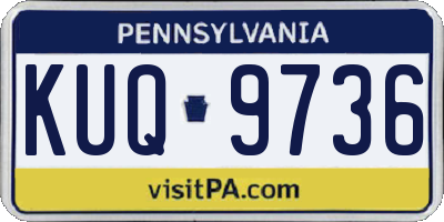 PA license plate KUQ9736