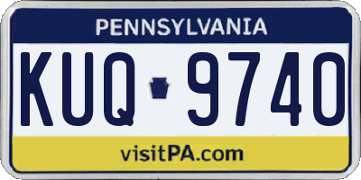 PA license plate KUQ9740