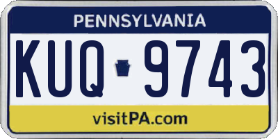 PA license plate KUQ9743