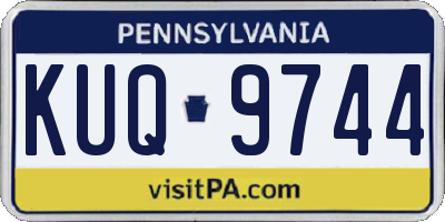 PA license plate KUQ9744