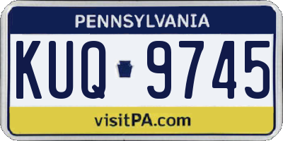 PA license plate KUQ9745
