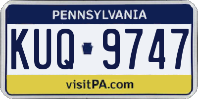 PA license plate KUQ9747