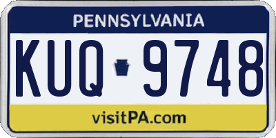 PA license plate KUQ9748
