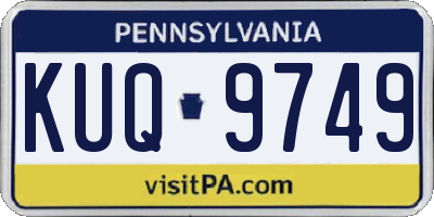 PA license plate KUQ9749