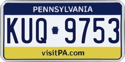 PA license plate KUQ9753