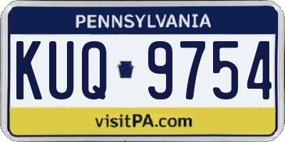 PA license plate KUQ9754