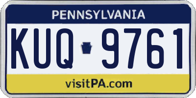 PA license plate KUQ9761