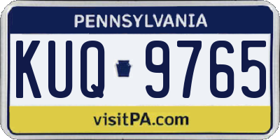 PA license plate KUQ9765