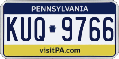 PA license plate KUQ9766