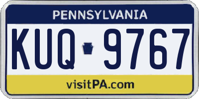 PA license plate KUQ9767