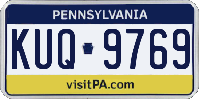 PA license plate KUQ9769