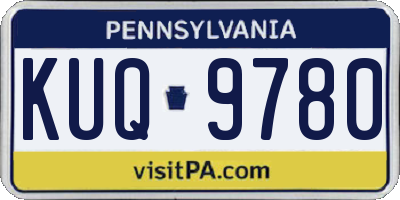 PA license plate KUQ9780
