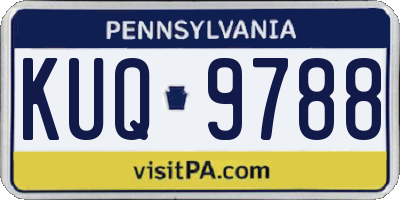 PA license plate KUQ9788