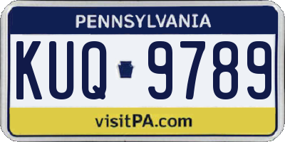 PA license plate KUQ9789