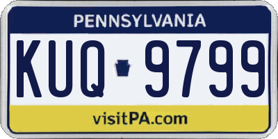 PA license plate KUQ9799