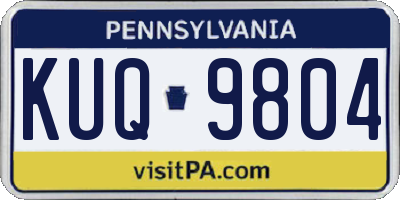 PA license plate KUQ9804