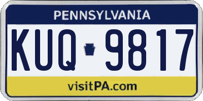 PA license plate KUQ9817