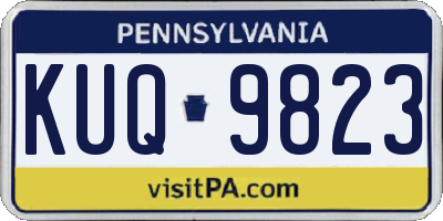 PA license plate KUQ9823