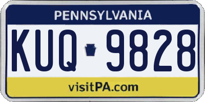 PA license plate KUQ9828